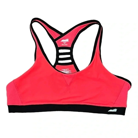 ❤️ 2/$11 Avia Women’s Hot Pink Black Pullover Sports Bra size XL - Picture 1 of 7